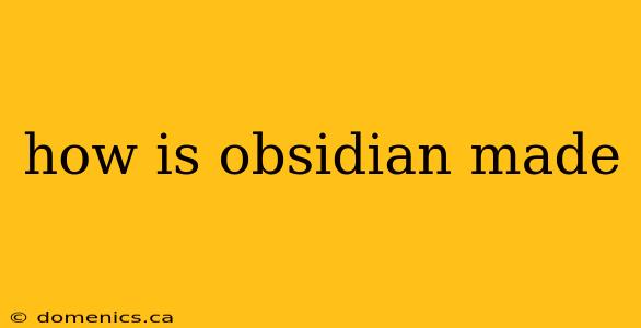 how is obsidian made