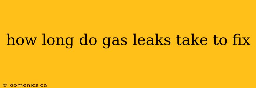 how long do gas leaks take to fix