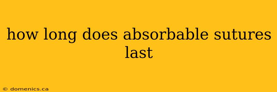 how long does absorbable sutures last