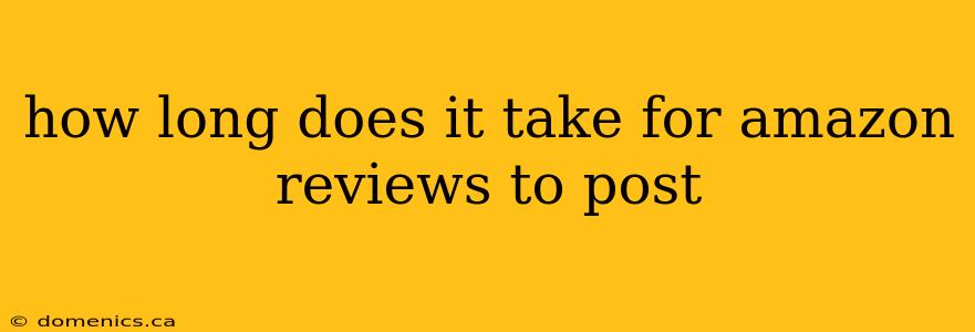 how long does it take for amazon reviews to post