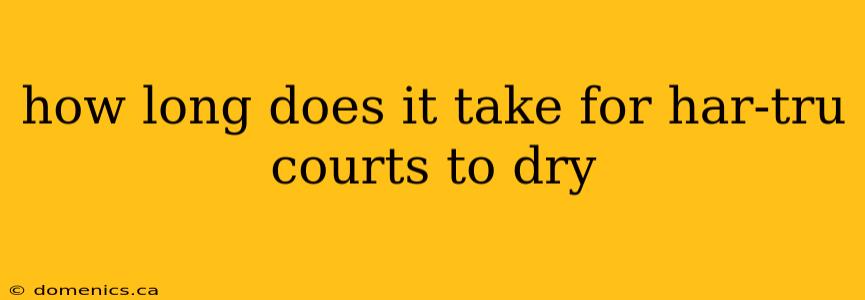 how long does it take for har-tru courts to dry