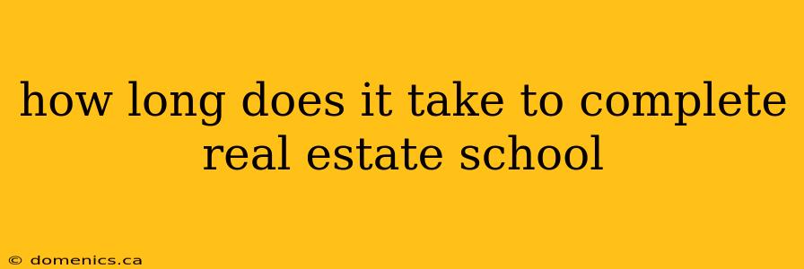 how long does it take to complete real estate school