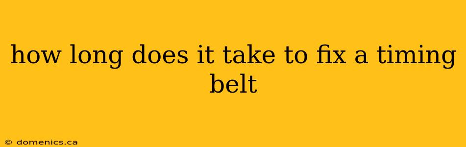 how long does it take to fix a timing belt