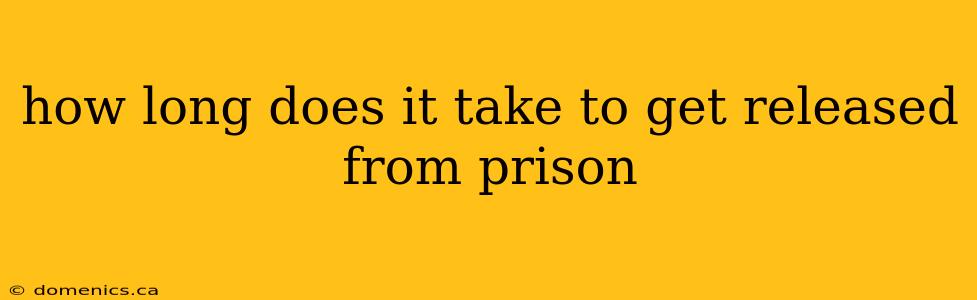 how long does it take to get released from prison