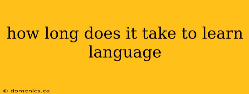 how long does it take to learn language