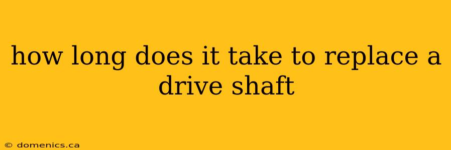 how long does it take to replace a drive shaft