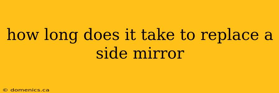 how long does it take to replace a side mirror