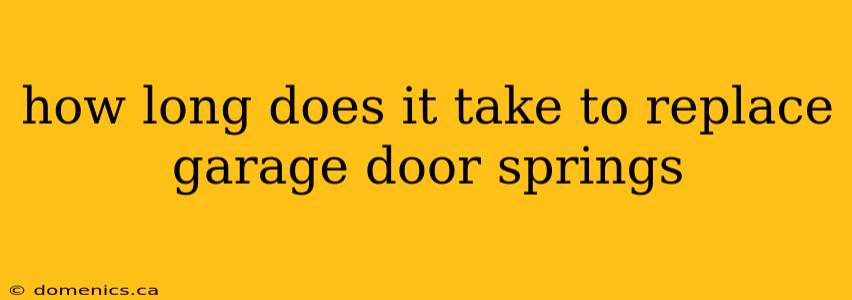 how long does it take to replace garage door springs