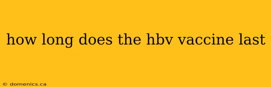 how long does the hbv vaccine last