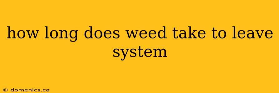 how long does weed take to leave system