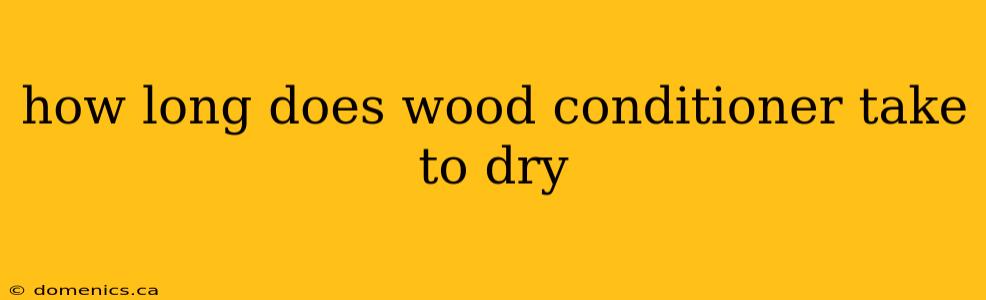 how long does wood conditioner take to dry