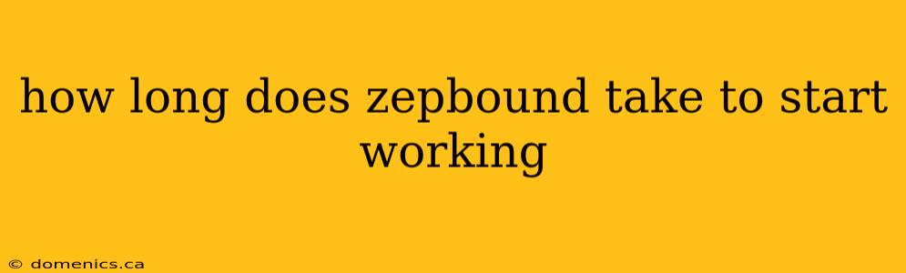 how long does zepbound take to start working