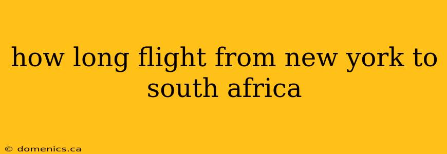 how long flight from new york to south africa