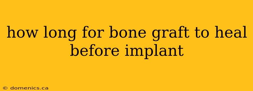 how long for bone graft to heal before implant