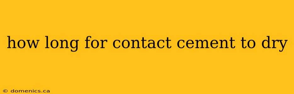 how long for contact cement to dry