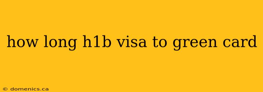 how long h1b visa to green card