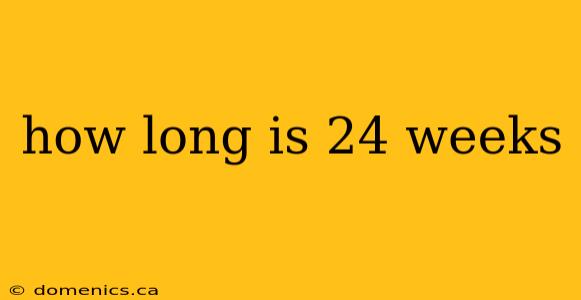 how long is 24 weeks