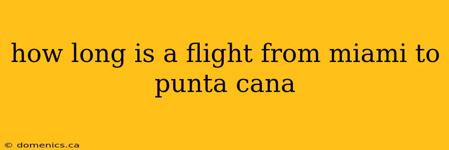 how long is a flight from miami to punta cana