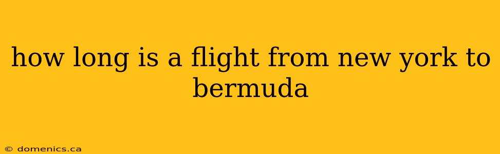 how long is a flight from new york to bermuda