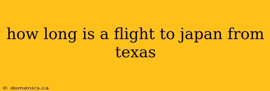 how long is a flight to japan from texas