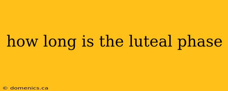 how long is the luteal phase