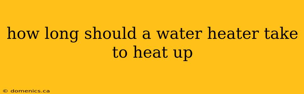 how long should a water heater take to heat up