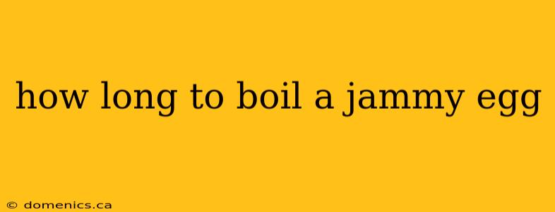 how long to boil a jammy egg