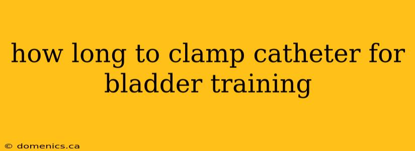 how long to clamp catheter for bladder training