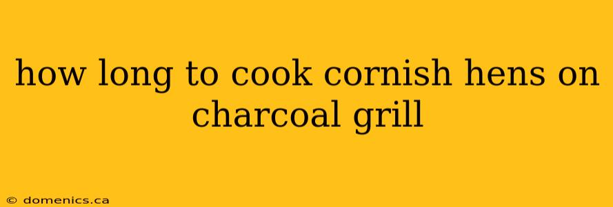 how long to cook cornish hens on charcoal grill