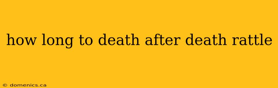 how long to death after death rattle