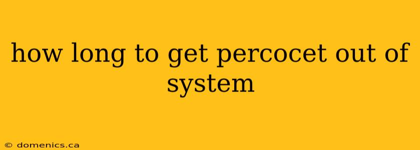 how long to get percocet out of system