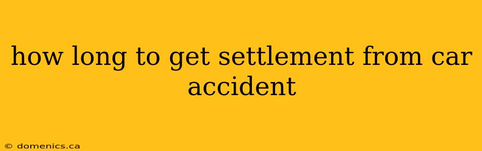 how long to get settlement from car accident