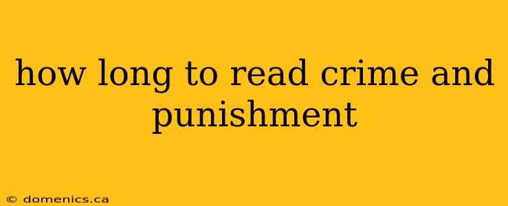 how long to read crime and punishment