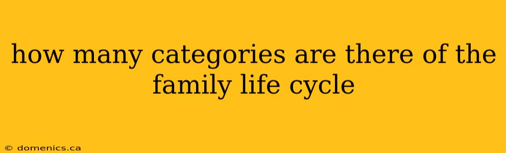 how many categories are there of the family life cycle