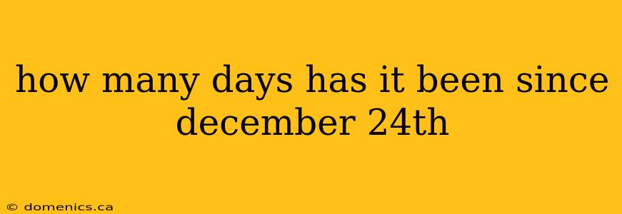 how many days has it been since december 24th