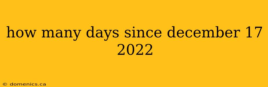 how many days since december 17 2022