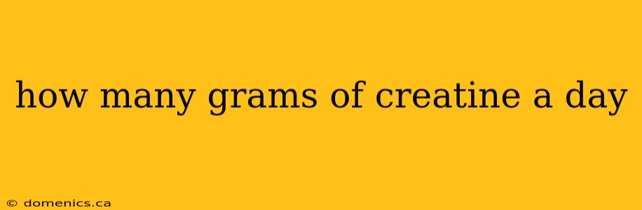 how many grams of creatine a day