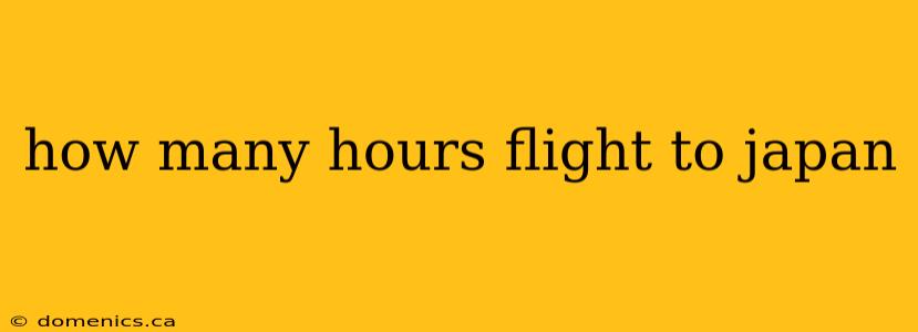 how many hours flight to japan