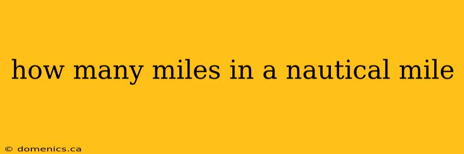 how many miles in a nautical mile