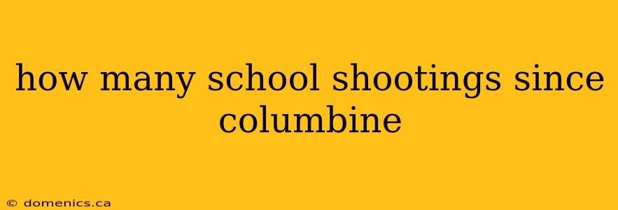 how many school shootings since columbine