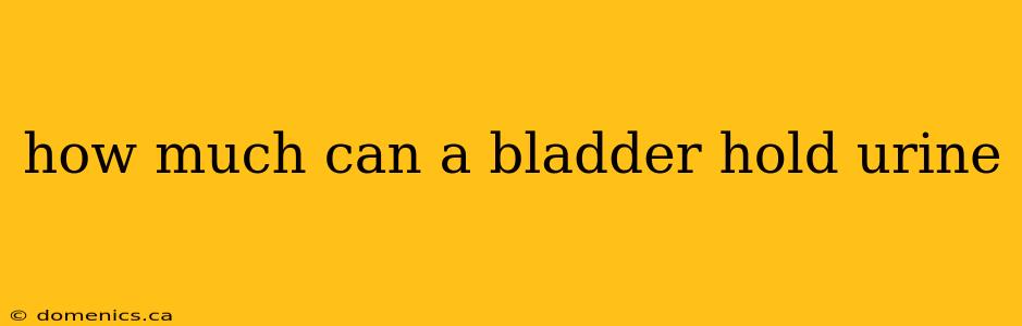 how much can a bladder hold urine