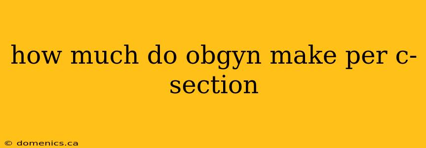 how much do obgyn make per c-section