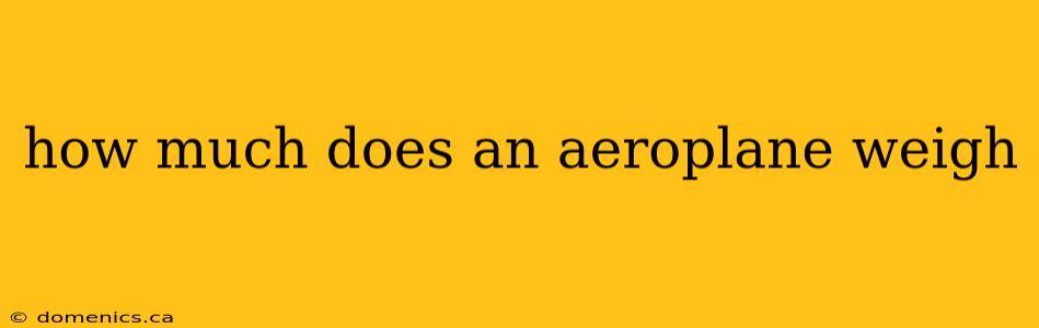 how much does an aeroplane weigh