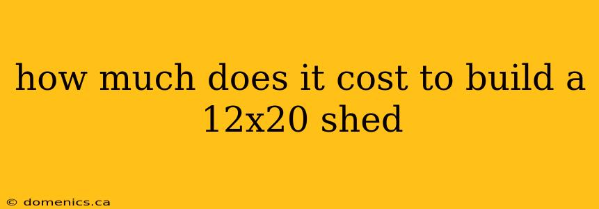 how much does it cost to build a 12x20 shed