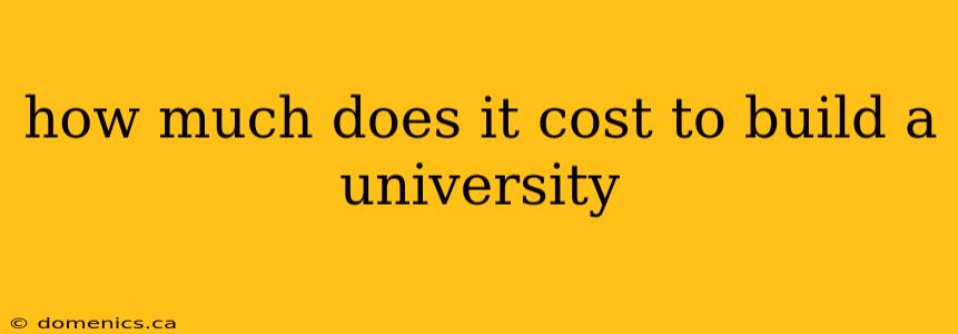 how much does it cost to build a university