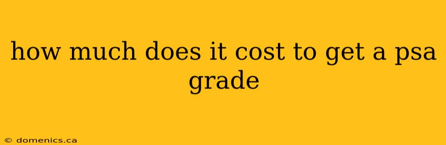 how much does it cost to get a psa grade