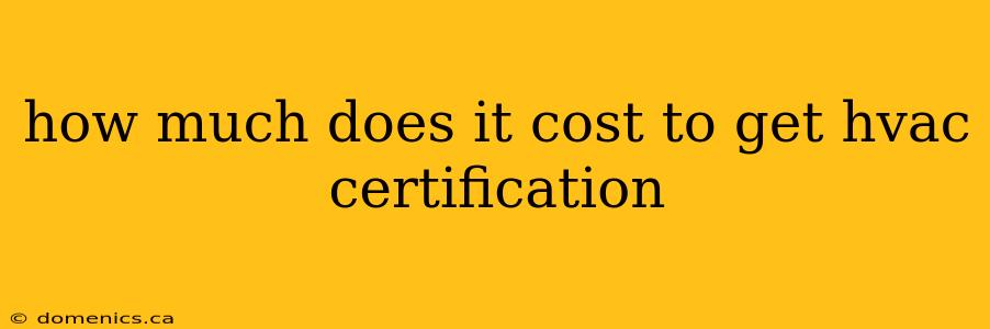 how much does it cost to get hvac certification