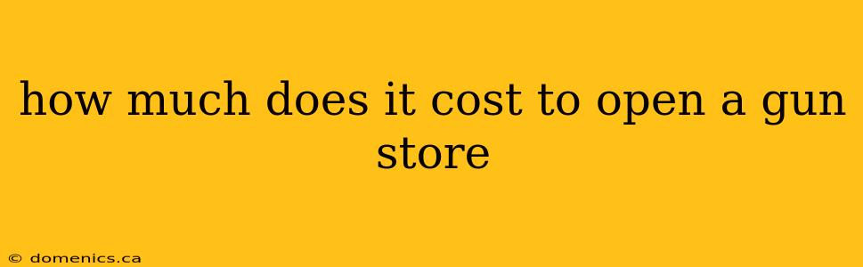 how much does it cost to open a gun store