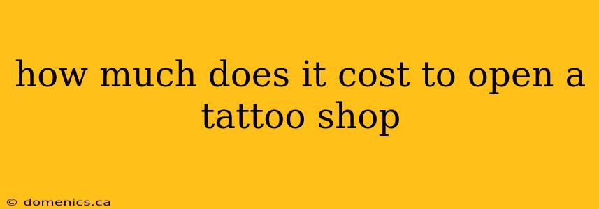 how much does it cost to open a tattoo shop