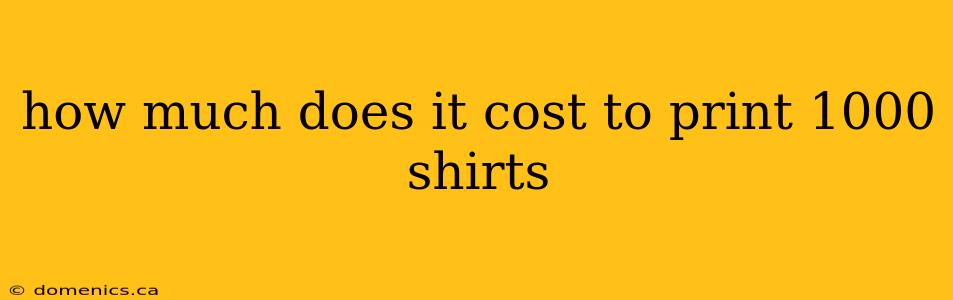 how much does it cost to print 1000 shirts